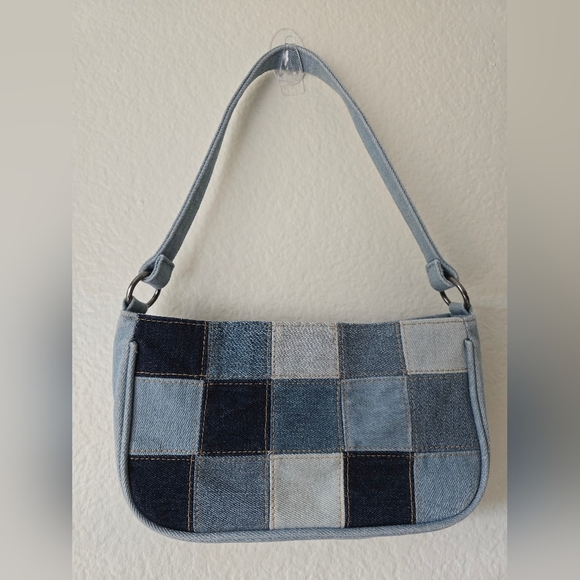 Patchwork Denim Shoulder Bag - Picture 1 of 7